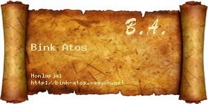 Bink Atos névjegykártya
